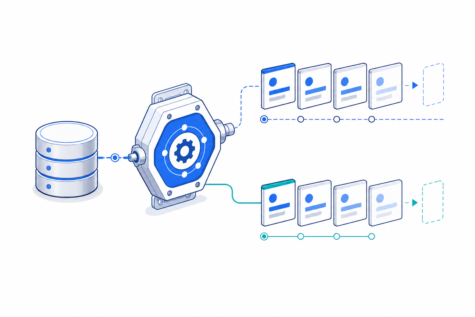 「APIのページネーション設計|offsetとcursorで重複・欠落を防ぐ」の内容を表す技術イラスト