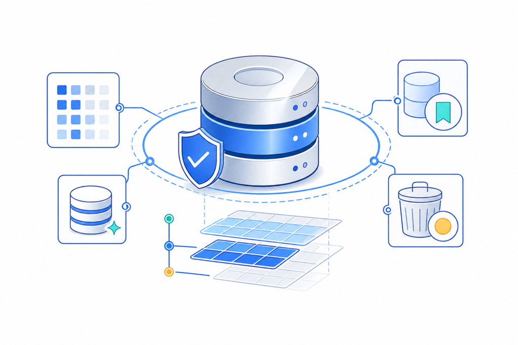 「差分同期でデータを欠落させない設計｜watermark・checkpoint・削除伝播」の内容を表す技術イラスト
